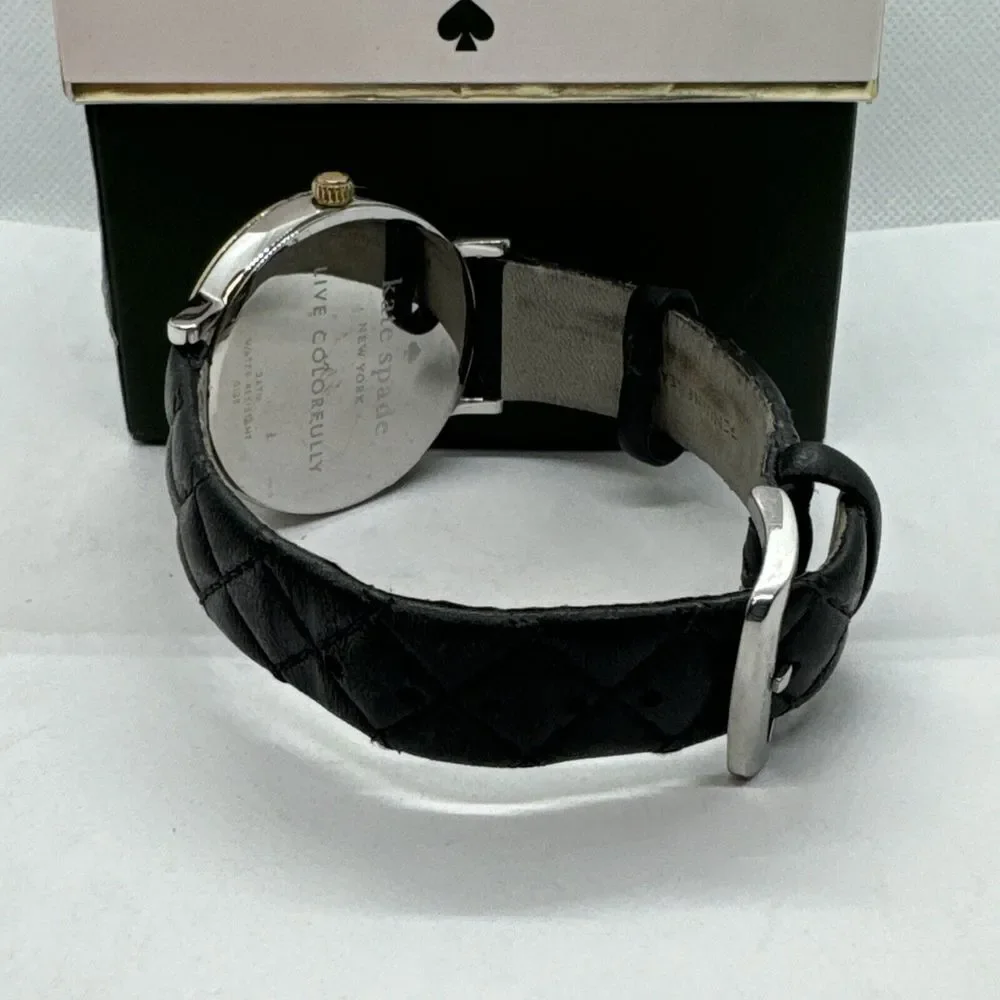 Kate Spade New York Metro 0125 Women's Black Leather Analog Dial Watch JNA121
